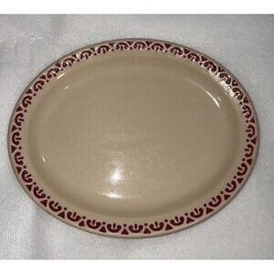 vintage china Incaware Oval Platter red